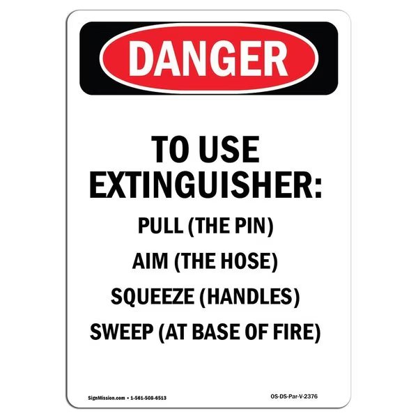 Safety Sign, OSHA Danger, 14